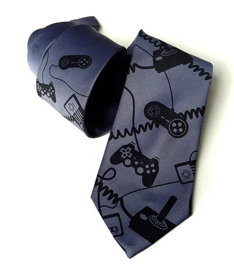Video Game Controllers Necktie. Control Freak tie