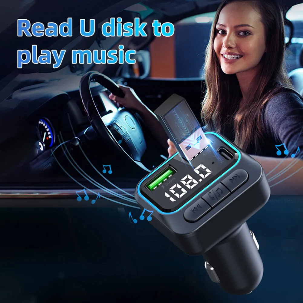 Wireless FM Transmitter For Car MP3 Player Dual USB QC3.0 Quick