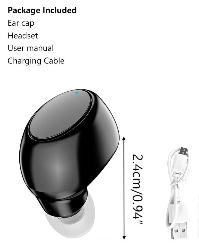 X6 Invisible Mini Hi-Fi Bluetooth Earphone
