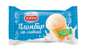 YUKKI Vanilla sundae with cream in a waffle cup  Weight - 75g