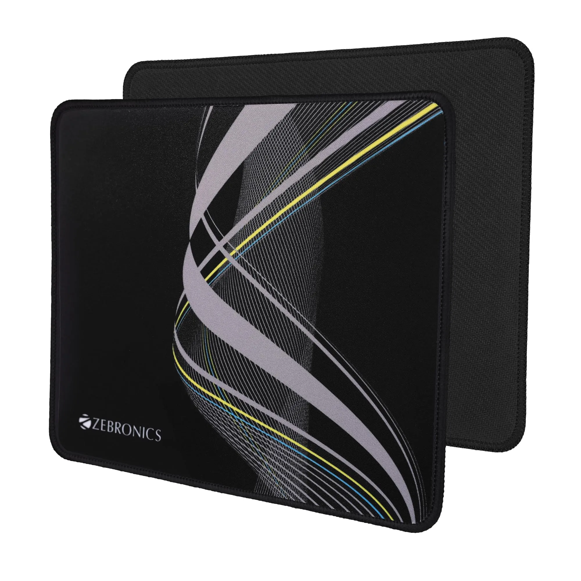 ZEBRONICS MSP-X2 Mouse Pad, Smooth Micro Fiber Cloth with Stitched Edges, 260 x 210 x 2 mm, Anti Slip Rubber Base, for Gaming, Home and Office | for All Mouse Sensors